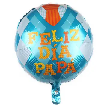 

10pcs/set new high quality Spanish Happy Father's Day Creative Spanish Super Papa Foil Balloons father Party Decor gift ballon