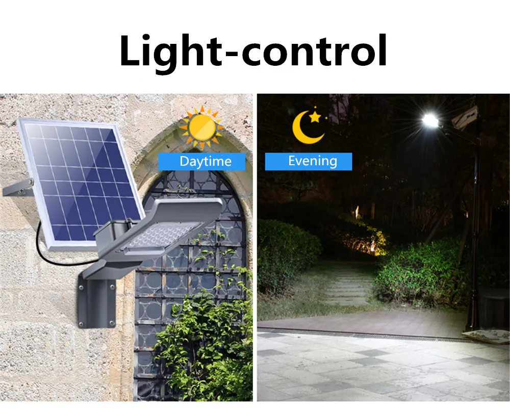 Solar ao ar Jardim ao ar Luz de Rua à Prova Controle Remoto Livre Iluminação Solar Dwaterproof Água Luz Escurecimento Caminho Parede 30 w Smd3030 12 Controle remoto 30 w smd3030 solar ao