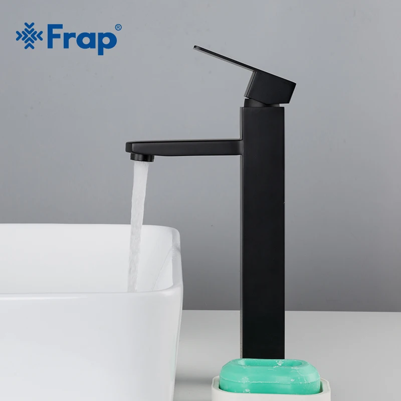 Comprar Grifo de lavabo Frap negro cuadrado para lavabo grifo de lavabo de acero inoxidable grifo de baño 1