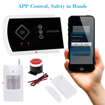 

ZONEWAY Wireless ANDROID IOS APP Phone Control GSM SMS Autodial Home Burglar Alarm Security System Two-way Intercom