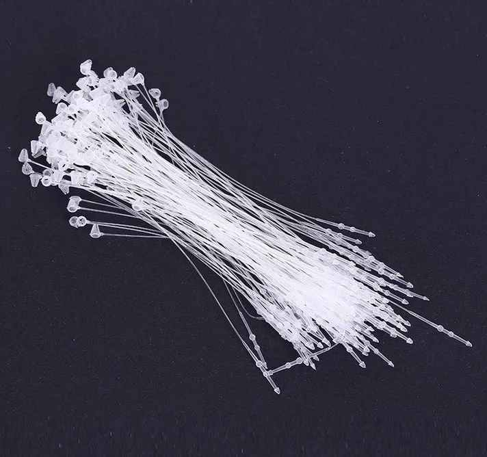 

100pcs Loop Locks fasten rope PPcommodity Clothes Price label Tagging Pins Plastic loop lock pins Rope pin line tag holder sling