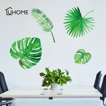 DIY Пальмовые Листья тропические листья рафии настенные наклейки виниловая настенная живопись для детской комнаты наклейки на стены домашний Декор Гостиная