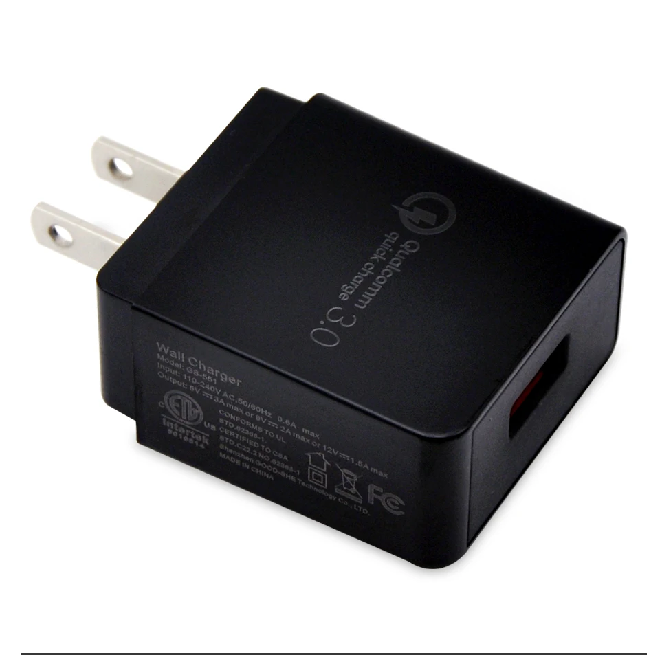 18W Quick Charge 3.0 USB Charger US Plug Wall Mobile Phone Charger Charger Adapter for iPhone Samsung Xiaomi Huawei (13)
