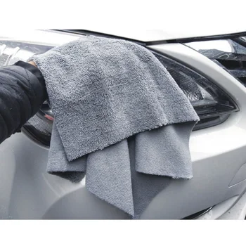 

380gsm Edgeless Microfiber Cloth No Top Edge Detailing Towel For Polishing Finishes Washing
