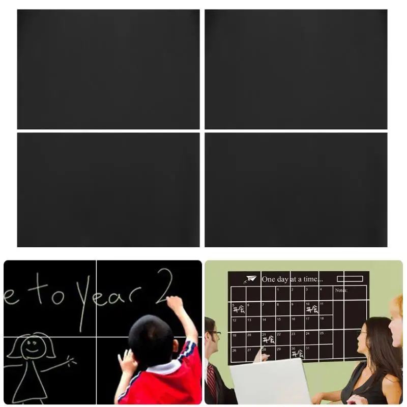 

8pcs/Set Mural Decals Art Wall Sticker Removable Blackboard Wallpaper For Kids Rooms Kitchen Decor With Regular Chalks 20X30cm