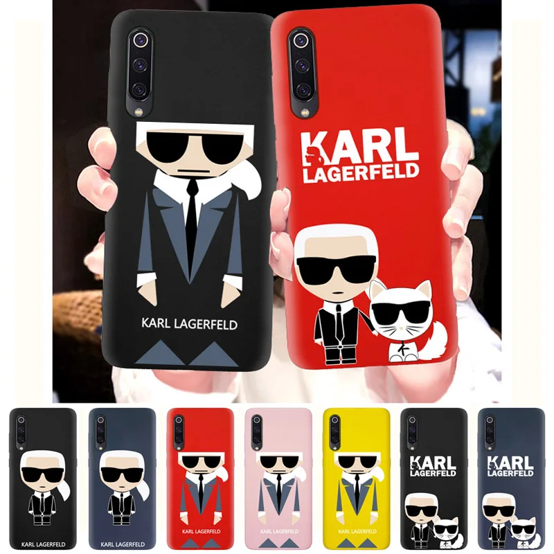 

Luxury Case For XiaoMi Mi 9 8 Pro SE Lite 6 Plus A1 A2 A3 Silicone Phone Cover Soft Back Cases Cool Karl Lagerfeld Coque