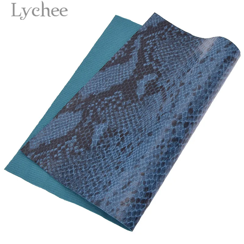 Lychee Life 29x21 см A4 тисненая змеиная ткань PU для сумки одежды Синтетическая кожа ткань Швейные материалы - Цвет: 1