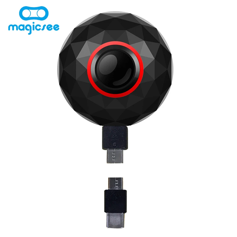 Magicsee 3K HD mini 360 camera live Panoramic Camera portable pocket VR Camera Dual Lens camera 360 for Type-c/Micro usb phones