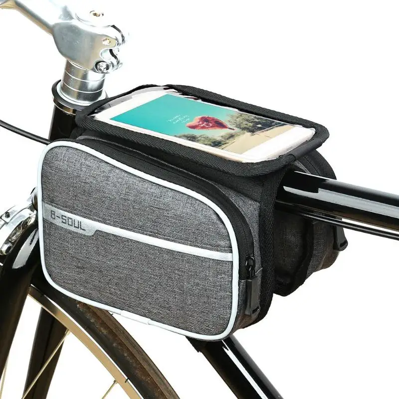 Bicycle Cycling Bike Frame Pannier Front Tube Bag Pouch Case Double-Saddle