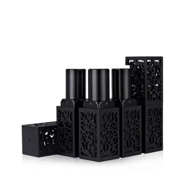 جديد حاويات مستحضرات التجميل فارغة أنبوب أحمر شفاه مع الأسود الجوف أنبوب أحمر شفاه s DIY 12.1 ملليمتر جرار للكريم تغليف مستحضرات التجميل