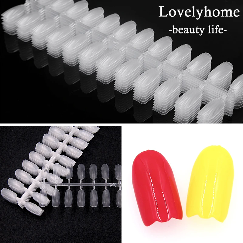 

False Nail Tips Natural Practice Display Tools Transparent Acrylic Artificial False Nails Nail Art Decoration Manicure Nail Tool
