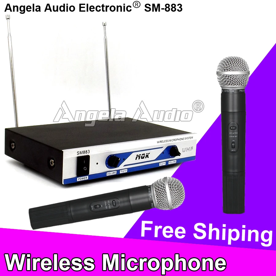 Professional Karaoke Wireless Microphone System SM 58 Dual Handheld Mic