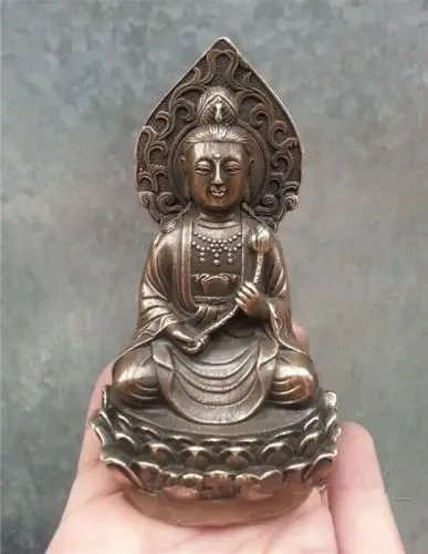 

Elaborate Chinese Old Copper Collectable Buddha Collectables Statue