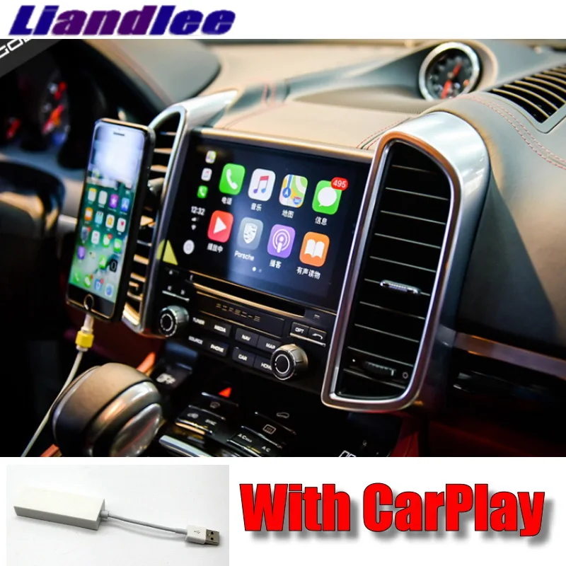Для Porsche Cayenne S V6 92A 2011~ MACAN NAVI Liandlee Автомобильный мультимедийный gps wifi Аудио 10,4 дюймов CarPlay радио навигационная карта - Цвет: Cayenne-CarPlay