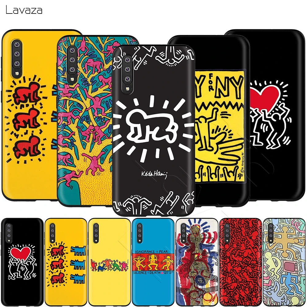 افضل بطاقة للسفر Lavaza Keith Haring Art Case for Samsung Galaxy S6 S7 Edge J6 S8 ...