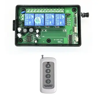 

Home AC 85v 250V 110V 220V 230V 240V 4CH 4 CHRF Wireless Remote Control Relay Switch Receiver Security System Garage Door Lamps