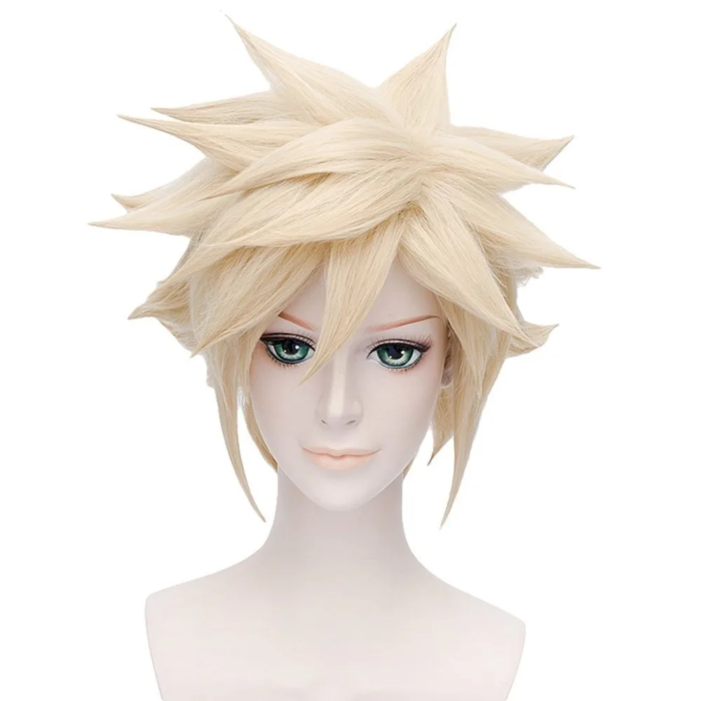 Final Fantasy Vii Cloud Strife Short Spiky Anime Costume Cosplay Hair Wig  (pale Blonde) - Unknown - AliExpress