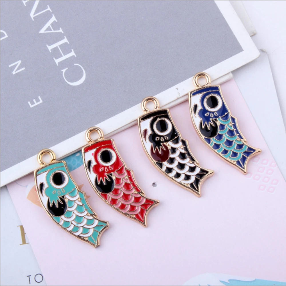 

Japanese carp flags Charms Pendants for DIY decoration necklace earring key chain Jewelry Making