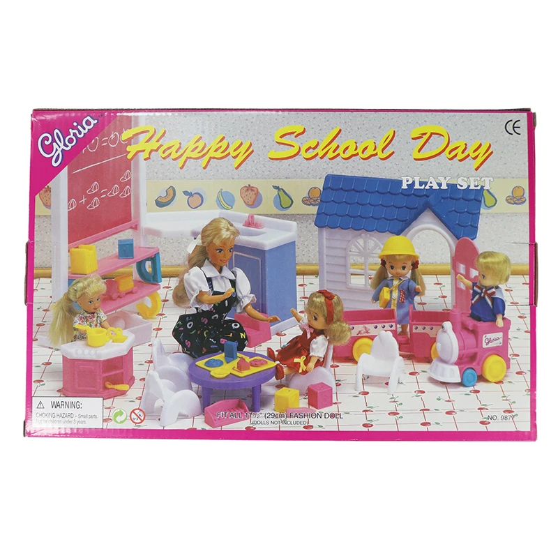 Миниатюрный Игровой Набор для детского сада Happy School Day для Барби 1/6 Кен для Blyth мини кукольный дом мебель Классические игрушки для девочек