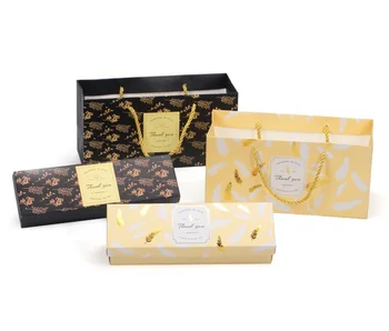 

Heaven and Earth Cover Bronzing Gift Box Handbag Cookie Biscuit Chocolate Packing Box Bag wen6203