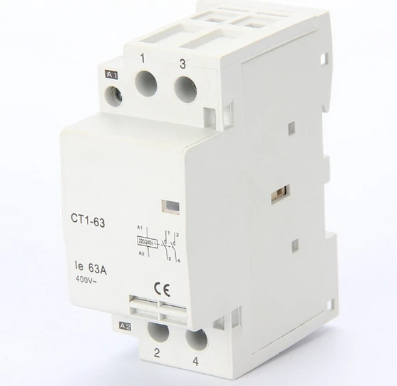 

2P 2NO 220V CT1-63 63Amps household AC contactor modular contactor