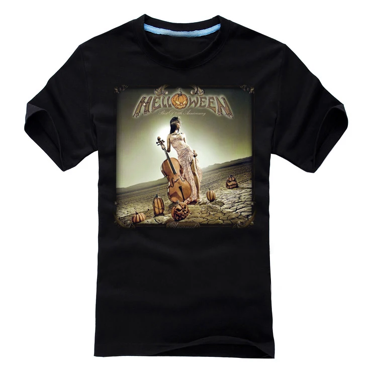 9 дизайнов Винтаж helloveen рок брендовая рубашка Тыква фитнес тяжелый рок тяжелый металл хлопок скейтборд camiseta футболка - Цвет: 3