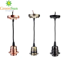 3 цвета комплект E27 ретро лампа держатель подвесной светильник шнур свет потолочные розетки База потолок поднялся с 1.35 м кабель