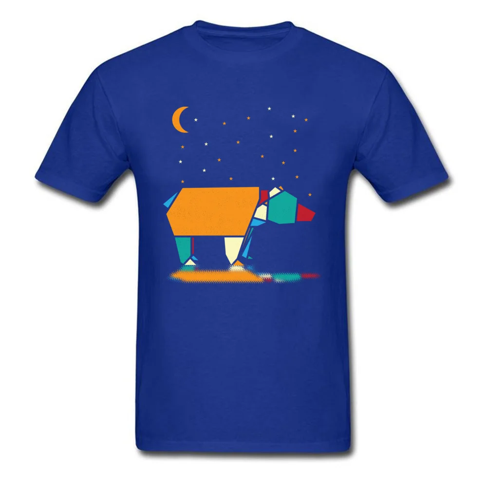 Design Lonely Bear T-shirts 2018 New Fashion Summer/Fall Short Sleeve Round Neck Tees 100% Cotton Men Family Tops T Shirt Lonely Bear blue