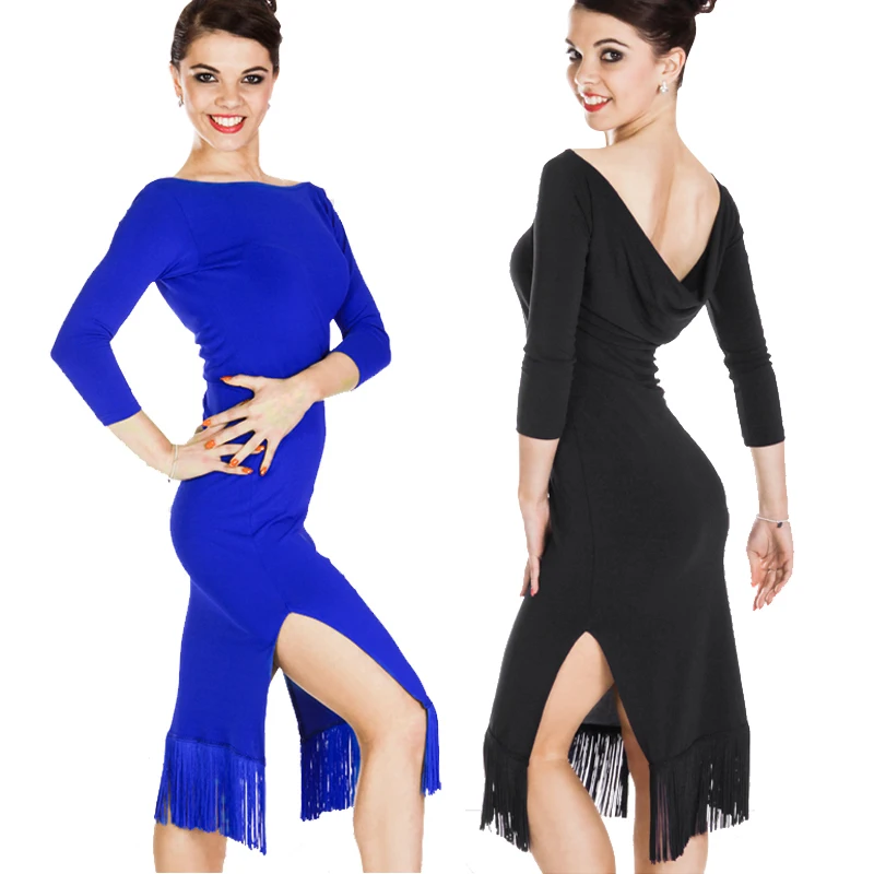 Professional Adult Latin Dance Wear Long sleeved Latin Dance Clothing