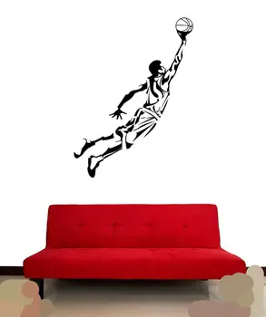 

Wall Stickers Vinyl Decal Sport Basketball Jumping For Living Room