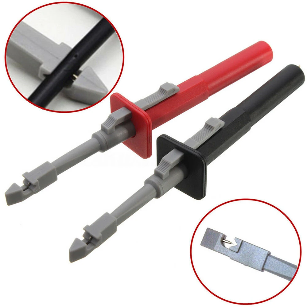 

Fast Insulation 4mm Socket Nickel Plating 2 Pcs/set Safety Test Clip Insulation Piercing Probes For Car Circuit Detection Tool