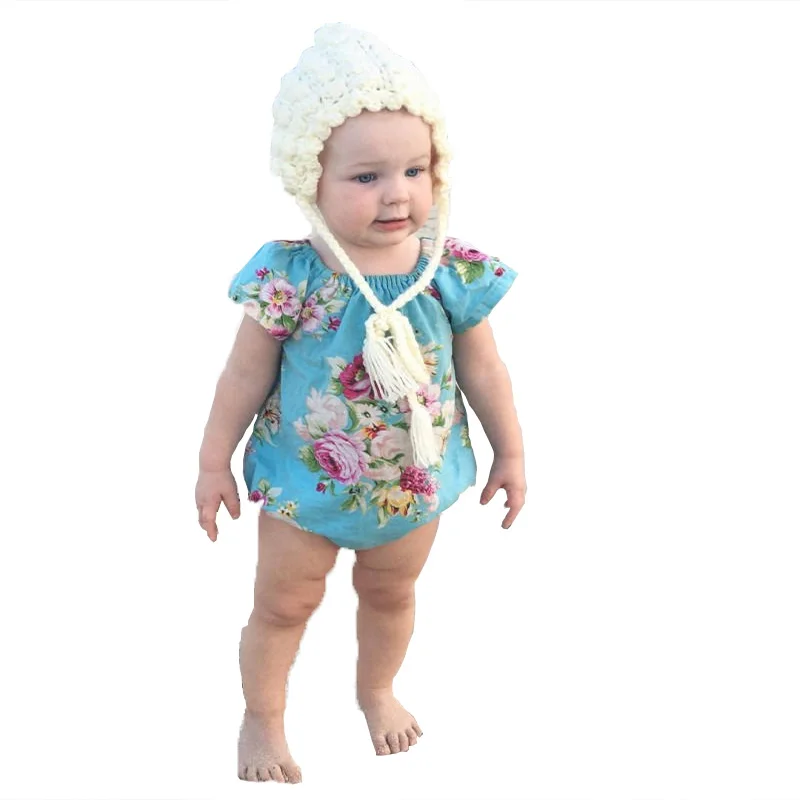 Ruffles Floral Babies Bodysutis Newborn Infant Baby Girl Flower
