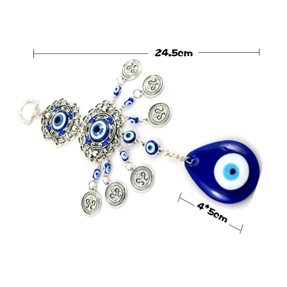 Турки стиль дьявол глаз ручной работы подвесной кулон голубые глаза против нечисти дома стены искусства декоративные подвески