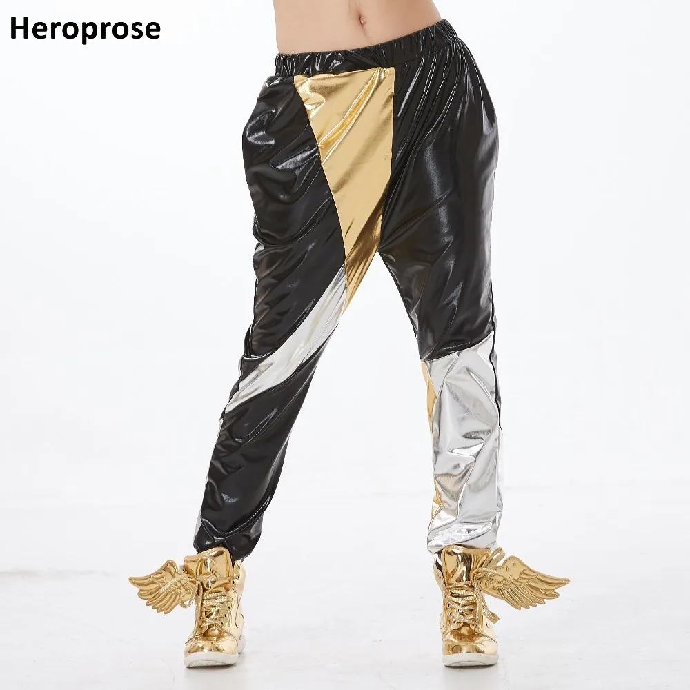 

Kids Adult Brand Spring Summer Fashion Sweatpants Costumes wear patchwork Panelled jazz trousers harem Hip Hop Dance Pants