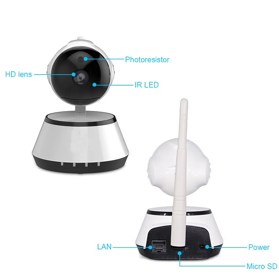 Home Security IP Camera Draadloze Smart WiFi Camera WI-FI Audio Record Surveillance Babyfoon HD Mini CCTV Camera Hiseeu HF2