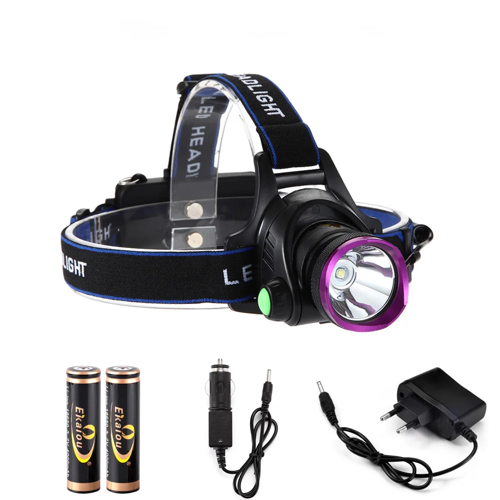 Luz para Acampamento ao ar 6000 Lumens Levou Farol T6 e l2 Farol Lanterna Head Lamp Livre