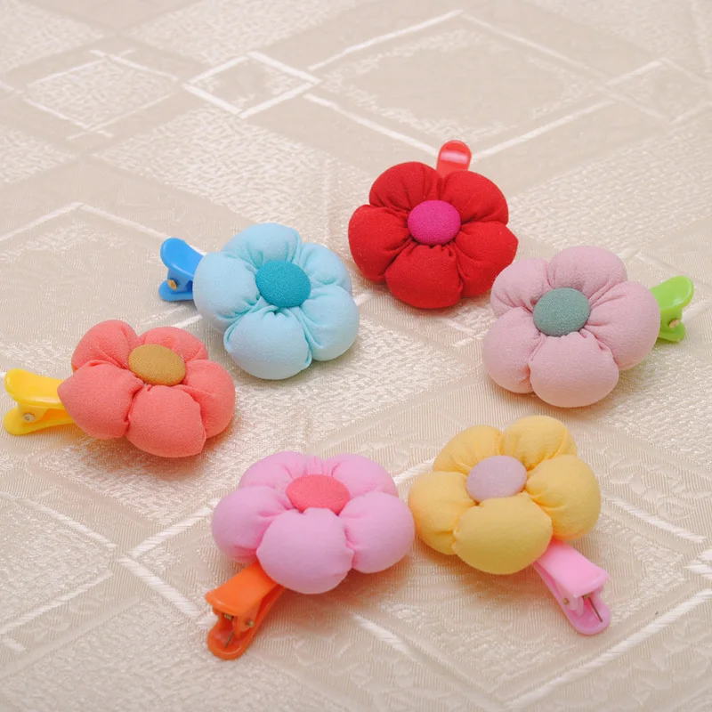 

5pcs/lot New Pumpkin flowers children Retail wholesale Boutique baby girls hair accessories hair clips girl hairpins headwear