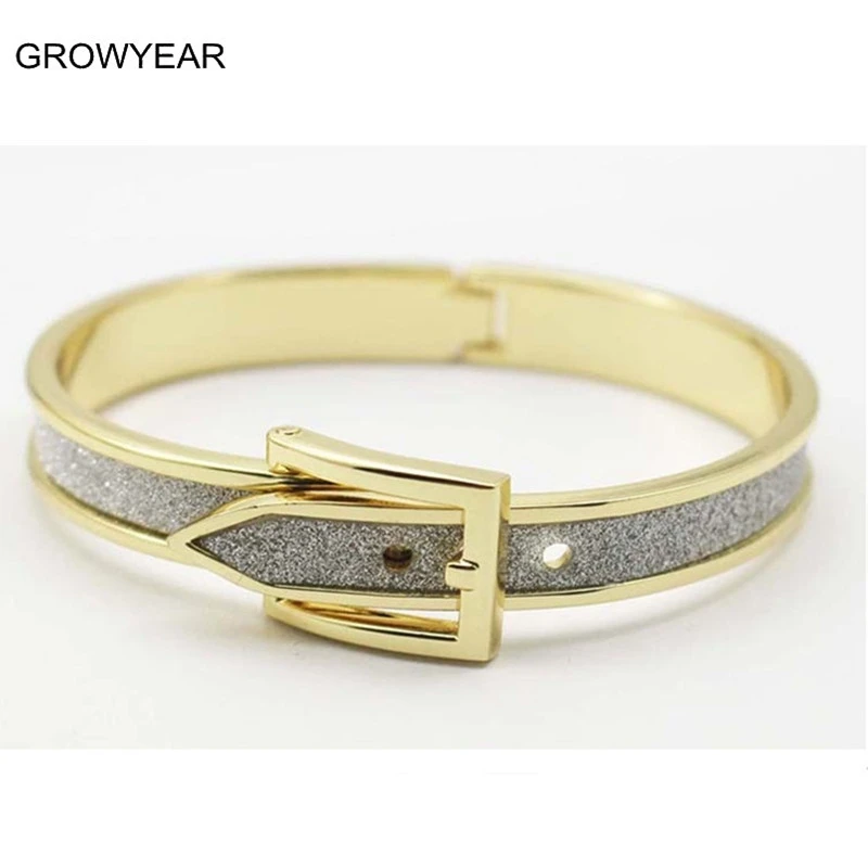 Широкий регулируемый размер золотого цвета ремень браслет Женская мода ювелирные изделия браслет