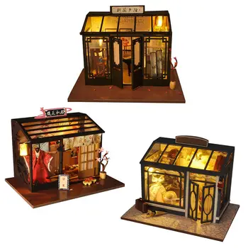 

DIY Cottage Innovative Handmade Model World Retro Shop Series Cabin Model Small Wooden House Retro Japanese-style Chinese-style