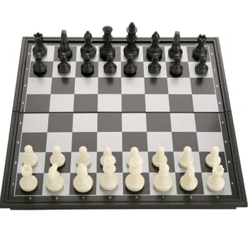 

Medieval Chess Pieces/Plastic Complete Chessmen International Word Chess Game Entertainment Black&White S505