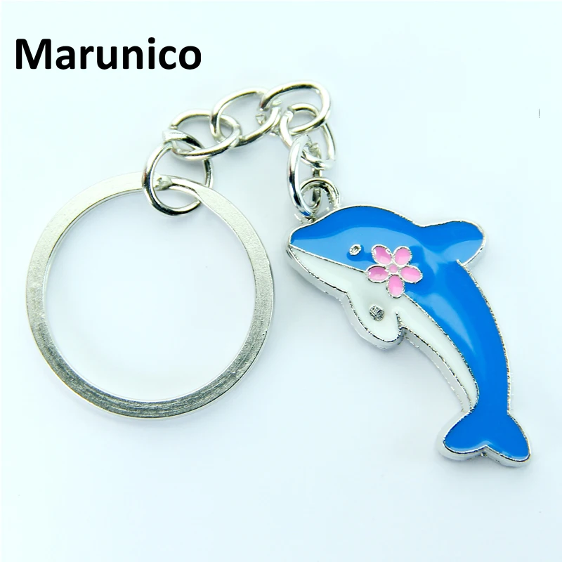 

FREE SHIPPING BY DHL 100pcs/lot New Metal Dolphin Keychains Fashion Zinc Alloy Sea Animal Keyrings for Gifts