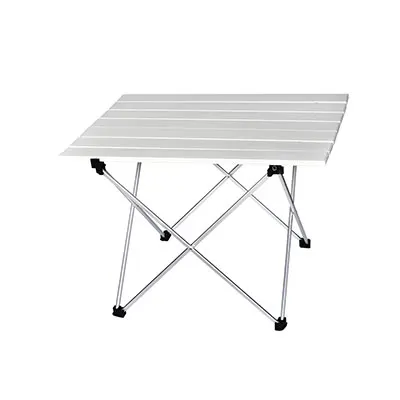 Открытый Портативный Сверхлегкий складной походный стол высокопрочный алюминиевый сплав складной обеденный стол для семьи вечерние для пикника барбекю - Цвет: S Szie Sliver
