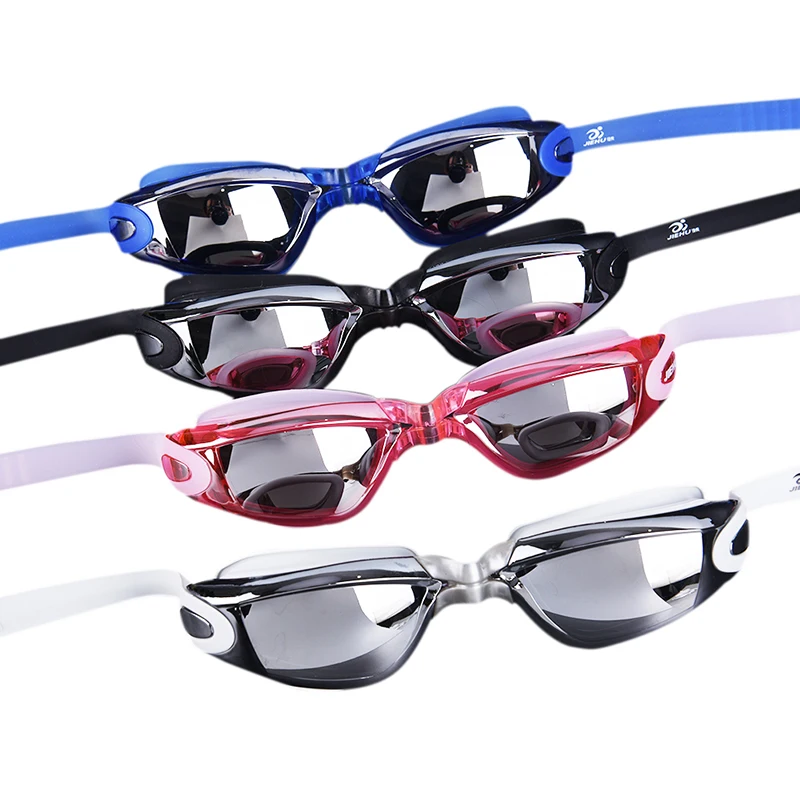 Для женщин Для мужчин ювелирные изделия гальванических Водонепроницаемый Анти-туман УФ Плавание носить очки плавание, дайвинг водные очки Регулируемый Плавание ming очки 4 цвета