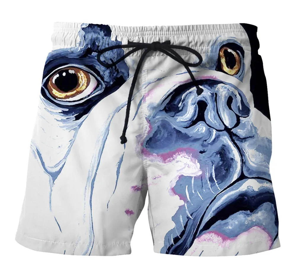 ESHINES 2019 Fashion New Casual Beach Short Men Polyester Quick Dry Dog Print Big Size Popular Shorts For Male Cheap Price | Спорт и
