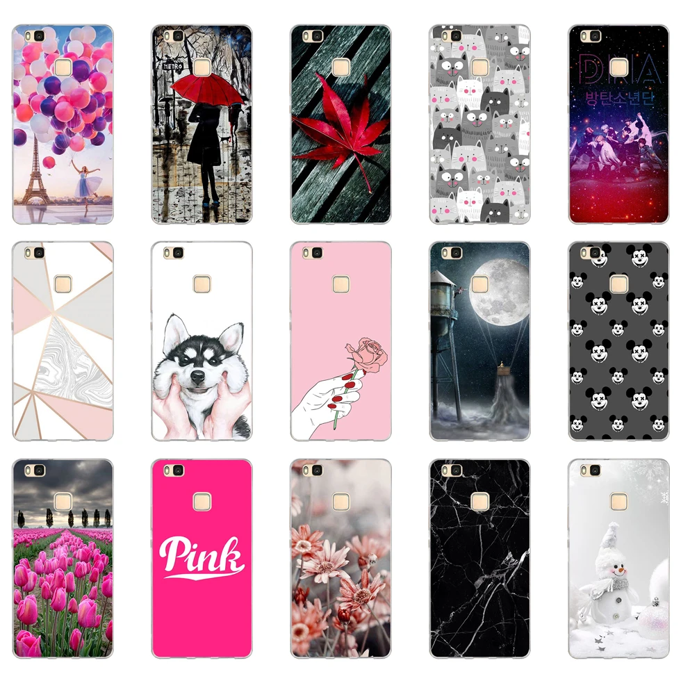 

G For Cover Huawei P9 Lite Case Cute Animal Silicon Soft TPU for Funda Huawei P9 Lite Case 2016 P9 P9Lite Phone Back Cases