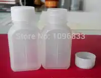 20ミリリットル平方プラスチックボトル卒業、envase plastico、サンプリングボトル、液体貯蔵ボトル、100ピース/ロット