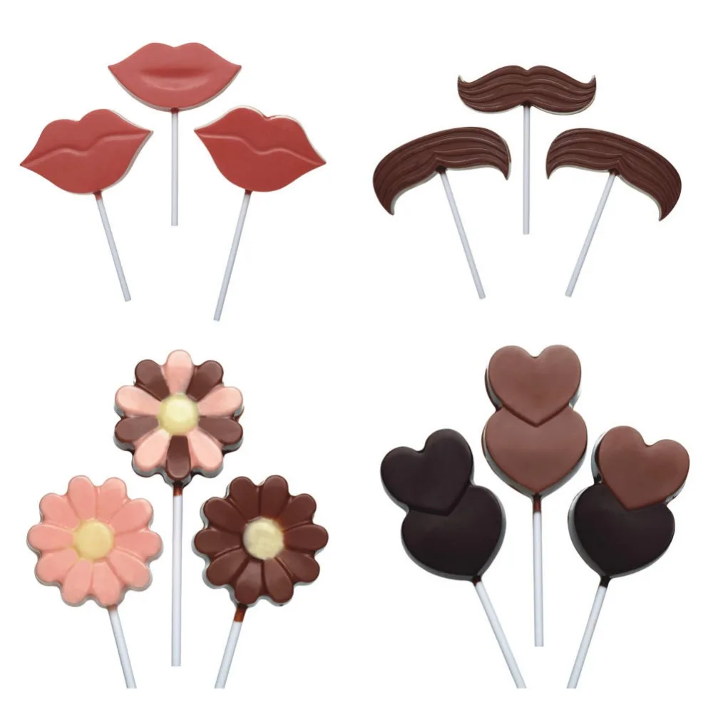 Kitchen-Craft-Reusable-Silicone-Chocolate-Lolly-Lollypop-Making-Moulds-Sticks-UIE578 (1)