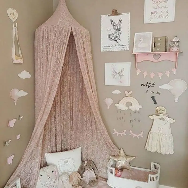 Elegant Round Lace Insect Bed Canopy Netting Curtain Dome Mosquito Net New Kid girl House Bedding Decor Summer Product Elegant Round Lace Insect Bed Canopy Netting Curtain Dome Mosquito Net New Kid girl House Bedding Decor Summer Product