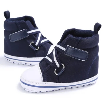 

2018Baby Boys Girls Spring Autumn Canvas Shoes Cross Strap High heel Sneaker Retro Non-slip Shoes 0-18MA