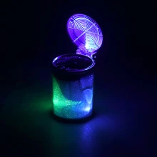 Автомобильная пепельница, светодиодный светильник, сигарета, пепельница, контейнер, дымовая пепельница, цилиндр, держатель для чашки, чашка для хранения, авто аксессуары